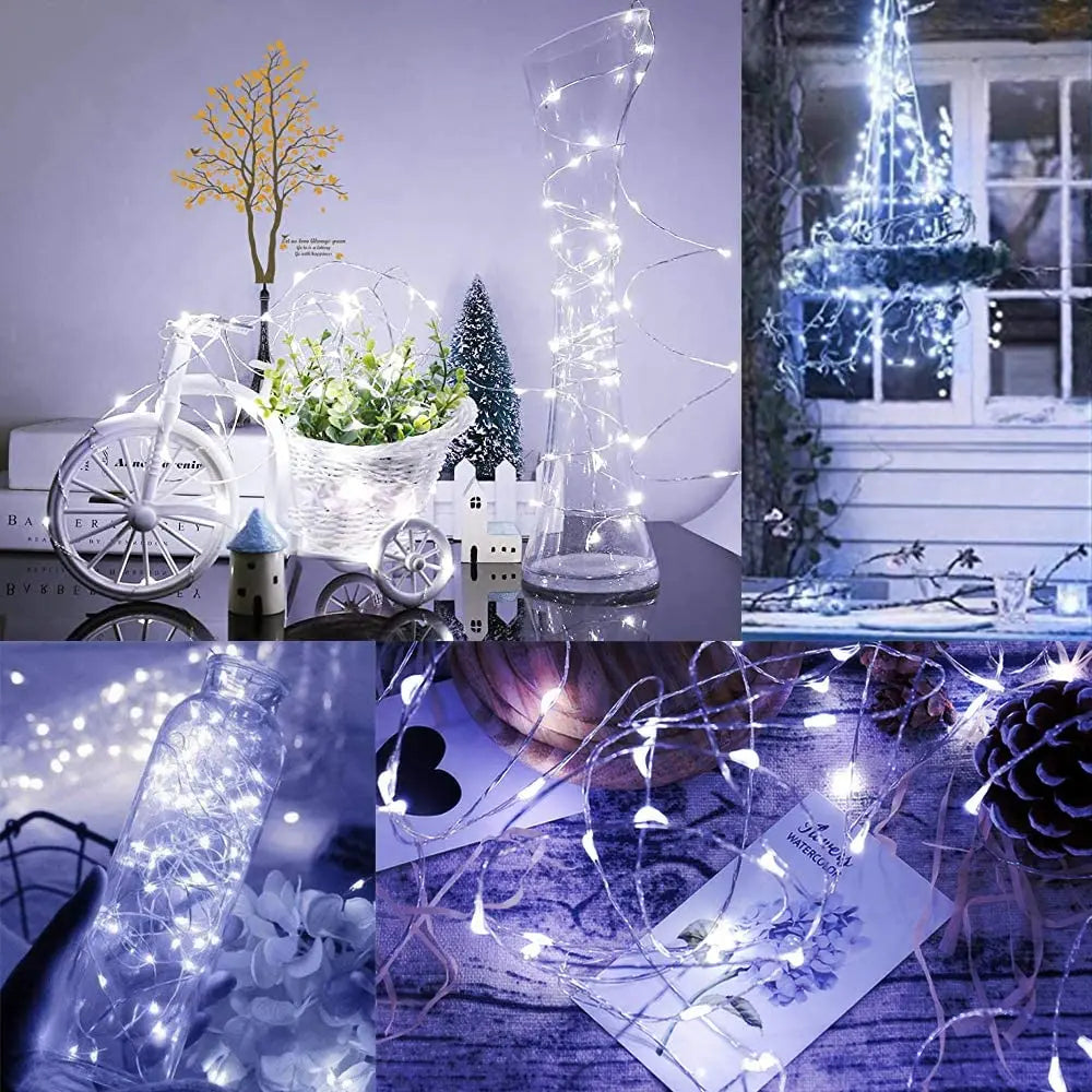 guirlande lumineuse led avec télécommande pour fêtes et décorations - vue 10 sur 12