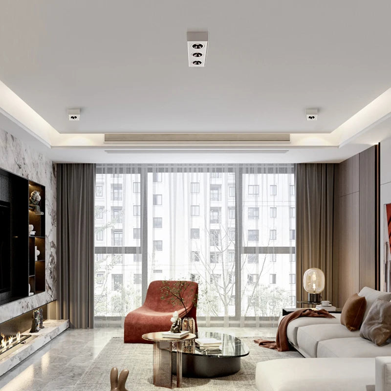 spot led 	carré monté en surface pour éclairage intérieur - vue 3 sur 5
