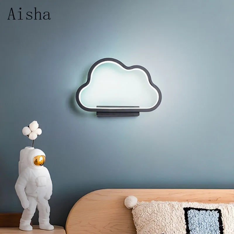 applique murale nuage led pour décoration enfant - vue 5 sur 12