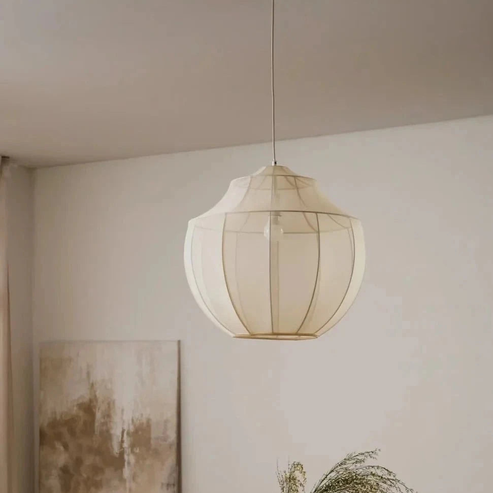 Suspension en tissu nordique minimalisme salon salle à manger décorations de chambre à coucher lampe suspendue Lustre luminaires d'intérieur