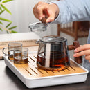 Théière gaiwan en verre résistant chaleur infusion puer