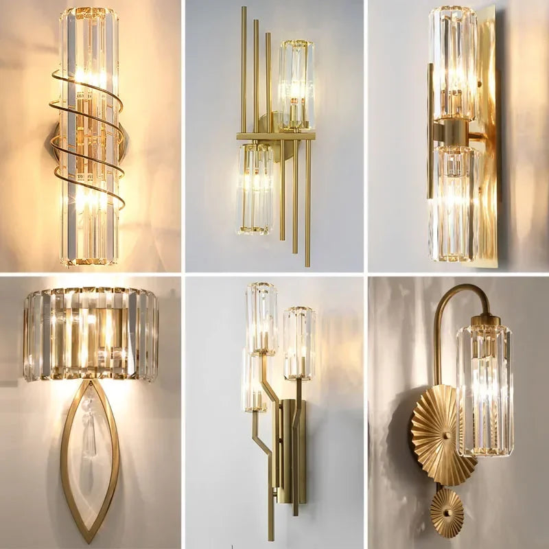 applique murale led post-moderne de luxe en cristal simple - vue 3 sur 13