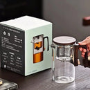 Théière en verre avec infuseur filtre magnétique