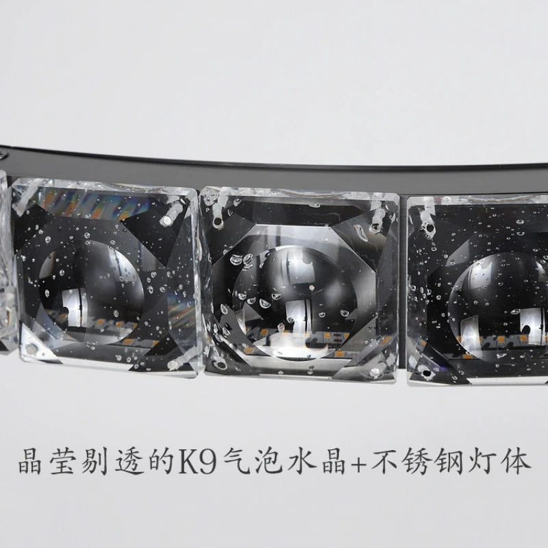 suspension led en cristal à intensité variable - vue 6 sur 12