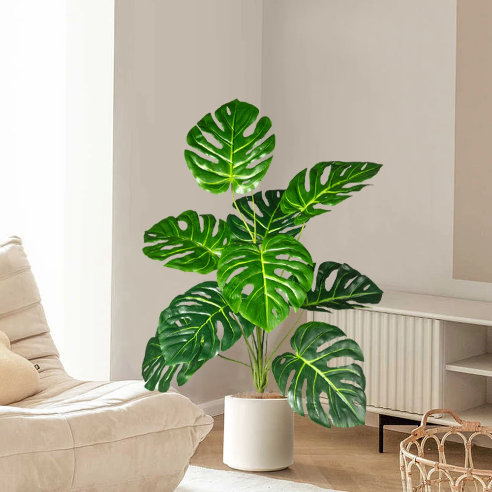 plante monstera artificielle tropicale pour décoration intérieure et extérieure - vue 6 sur 9