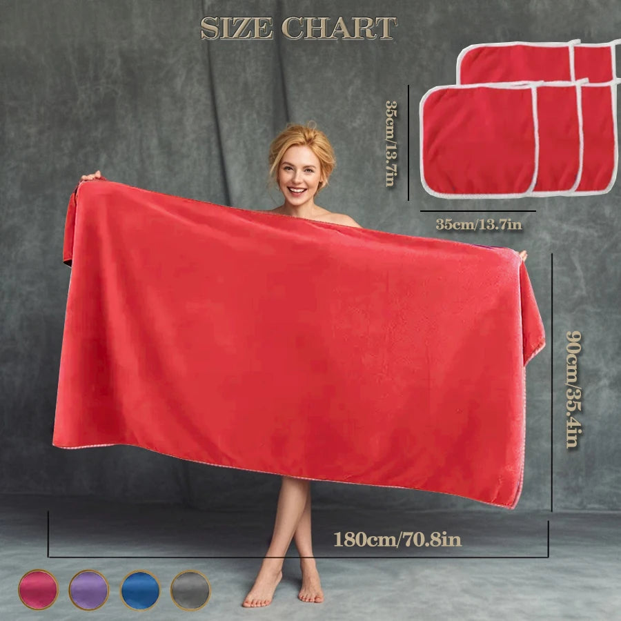 Serviette de bain polaire douce sechage rapide anti sable - vue 4 sur 7