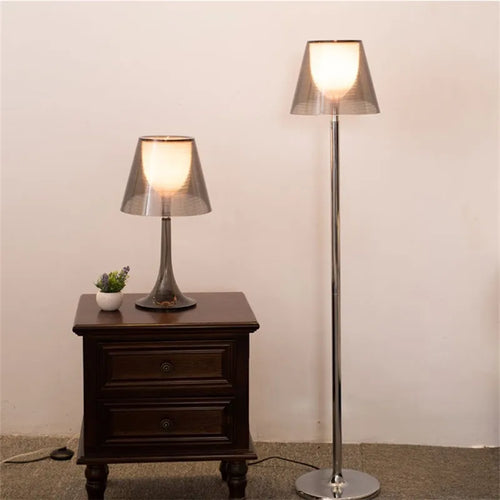 lampadaire ktribe avec étagère design italien veilleuse acrylique protection des yeux