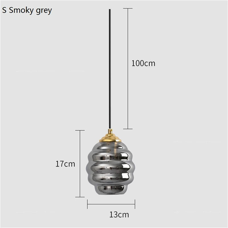 suspension boule de vitrail nordique moderne
