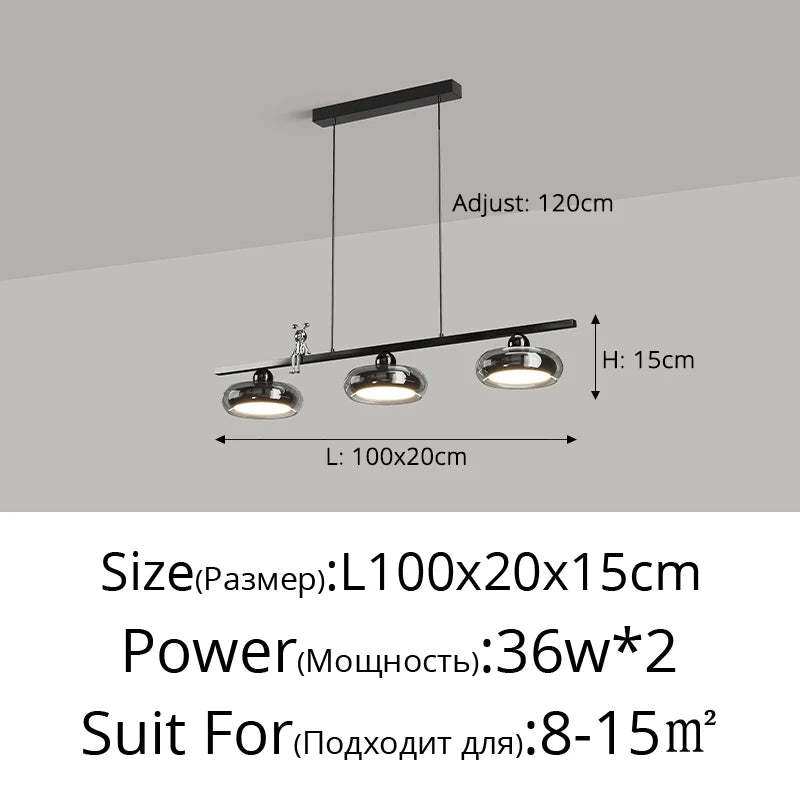 suspension minimaliste italienne pour éclairage intérieur moderne - vue 14 sur 14