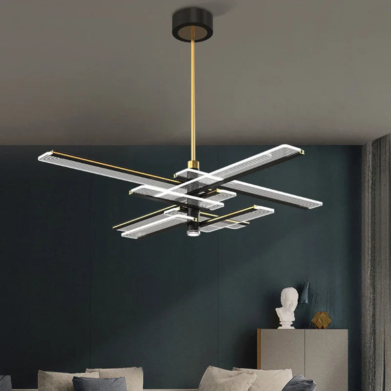 lustre led minimaliste postmoderne créatif design suspension - vue 4 sur 10