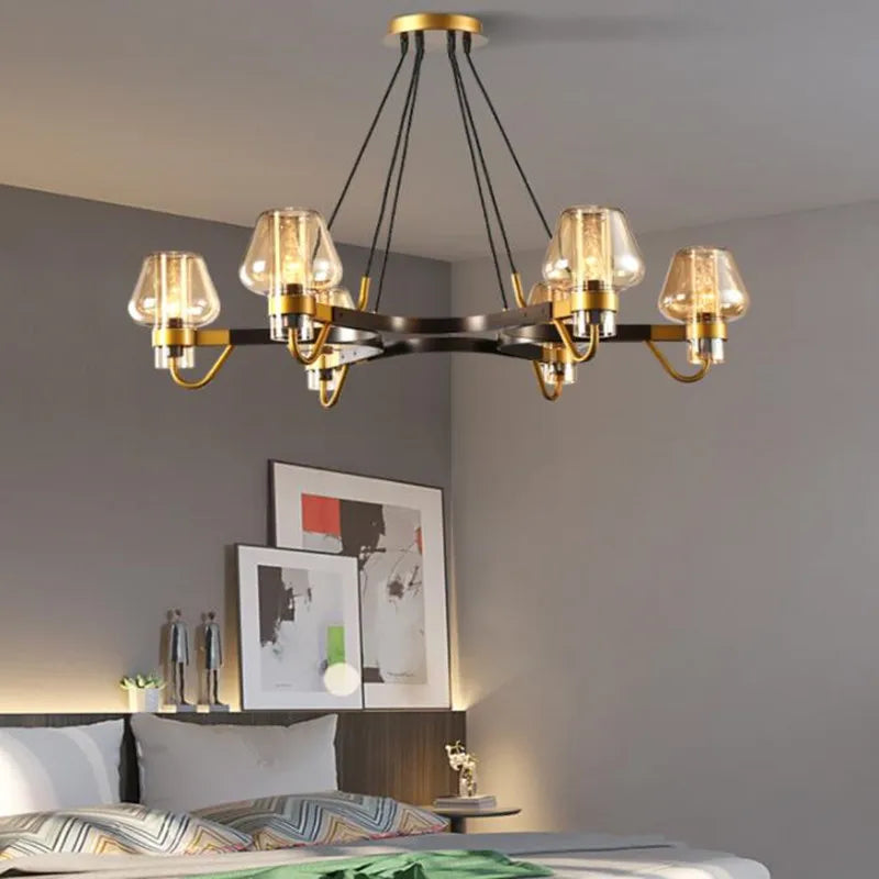 Suspension LED en verre post-moderne - vue 6 sur 18