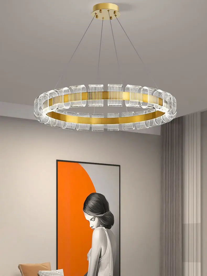 plafonnier led suspendu design moderne luminaire décoratif 	 2023 - vue 5 sur 8
