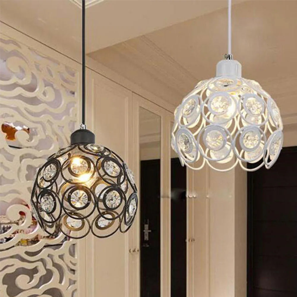 Suspension boule avec cristal ronds - vue 3 sur 8