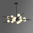 lustre moderne led en verre boule pour décoration maison