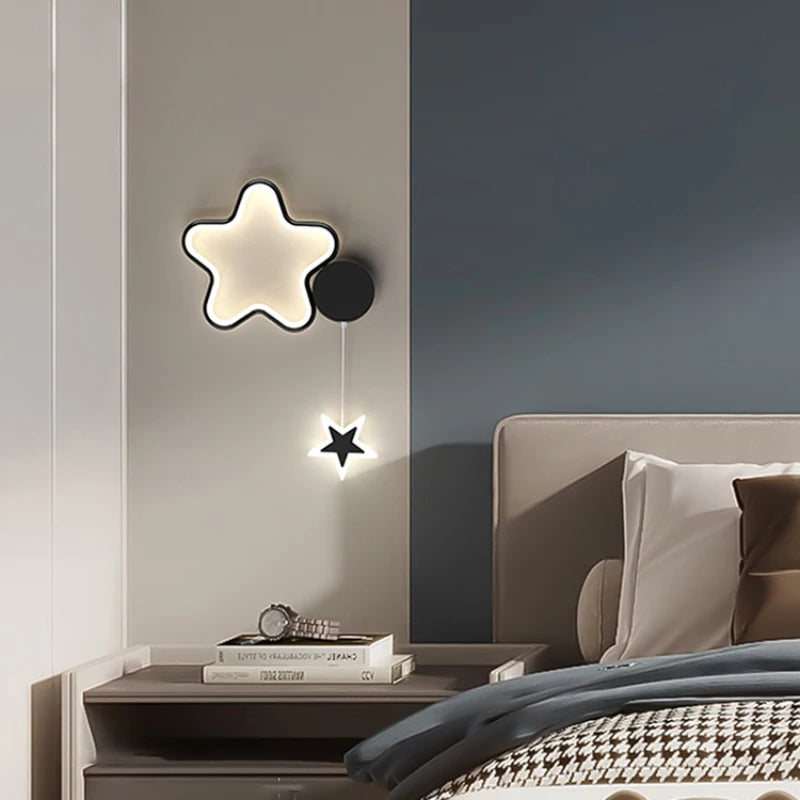 applique murale créative étoiles lune et nuages pour enfants - vue 4 sur 16