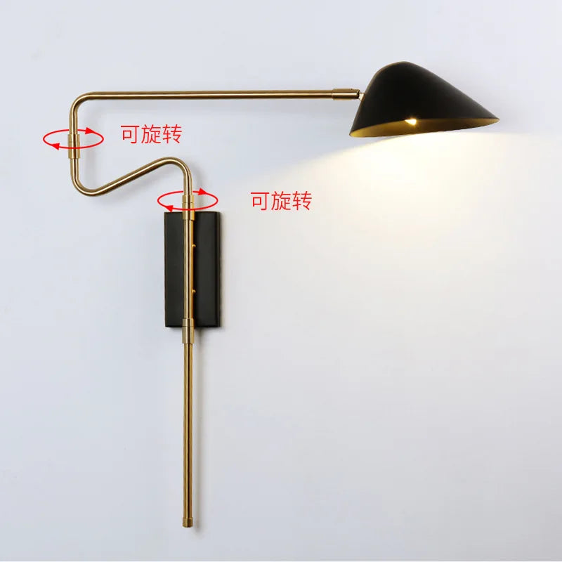 applique murale nordique à bras basculant et lampe LED créative - vue 5 sur 7