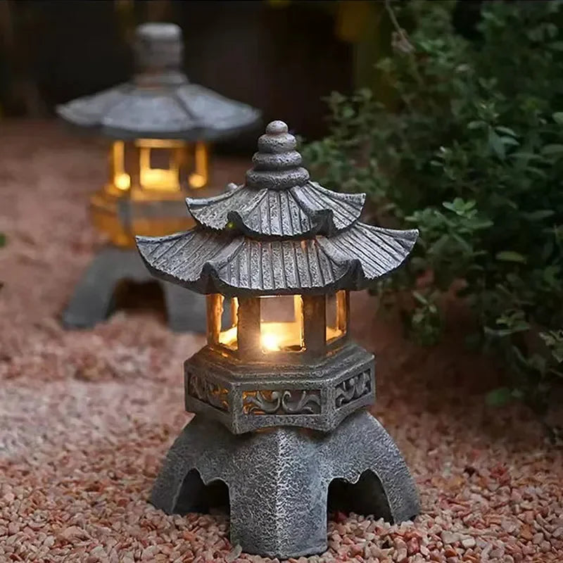 lanterne solaire led pagode pour jardin et balcon décoratif