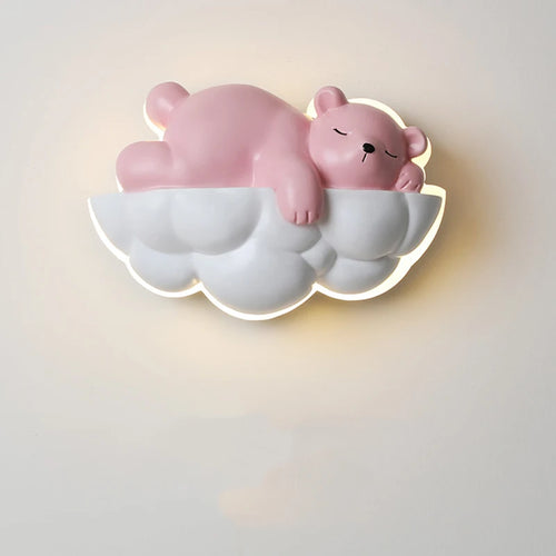 applique murale ours polaire lumineuse pour enfants avec télécommande