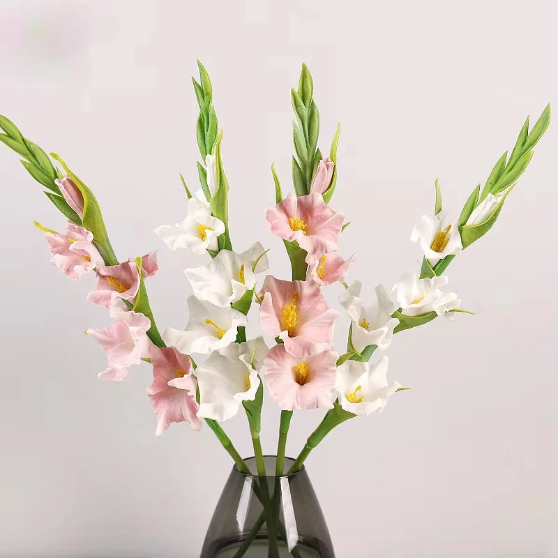fleurs artificielles glaïeuls pour décoration de fête et bureau - vue 7 sur 12