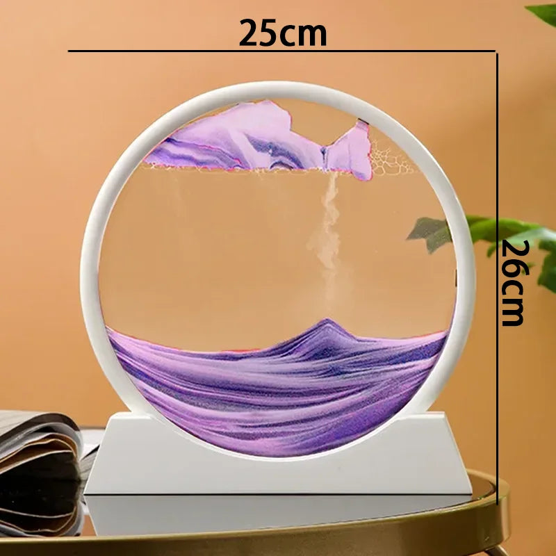 sablier en verre 3d paysage de sable en mouvement décoration artistique - vue 36 sur 54