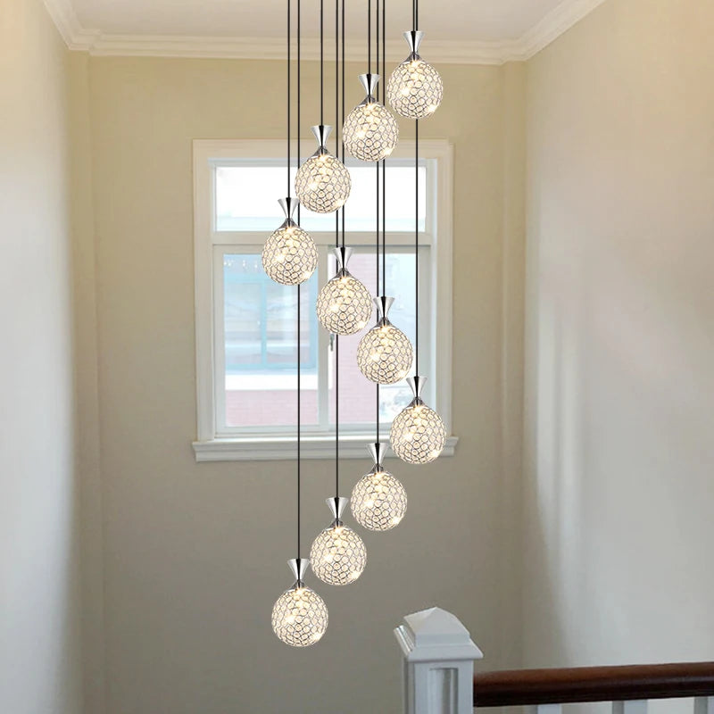 suspension moderne en cristal pour intérieur élégant - vue 5 sur 6