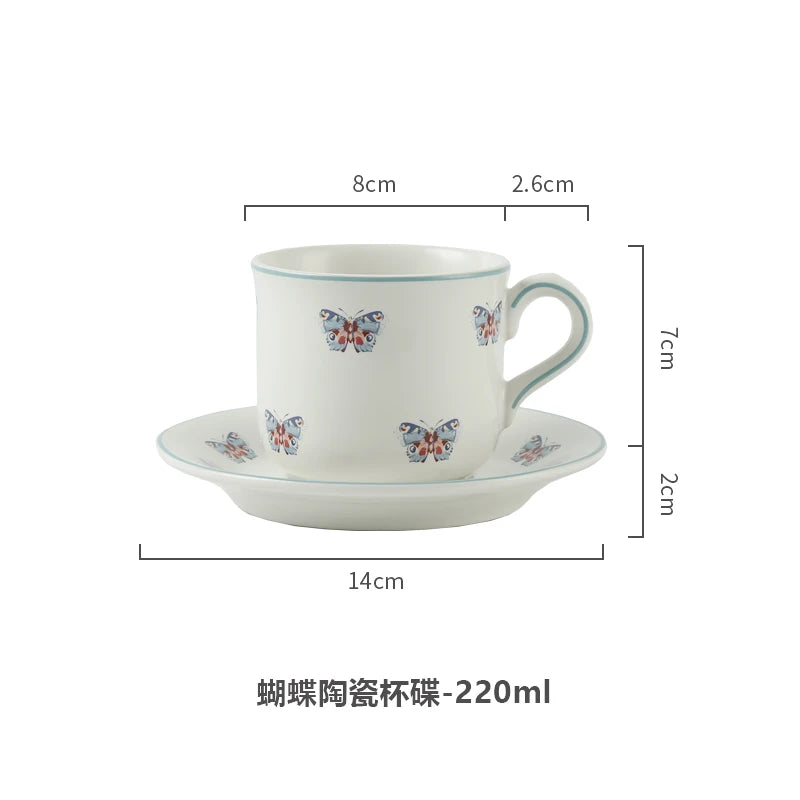 Theiere ceramique london pottery motifs animaux papillon infuseur