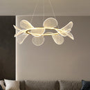 lustre en acrylique transparent avec anneau doré gradation variable