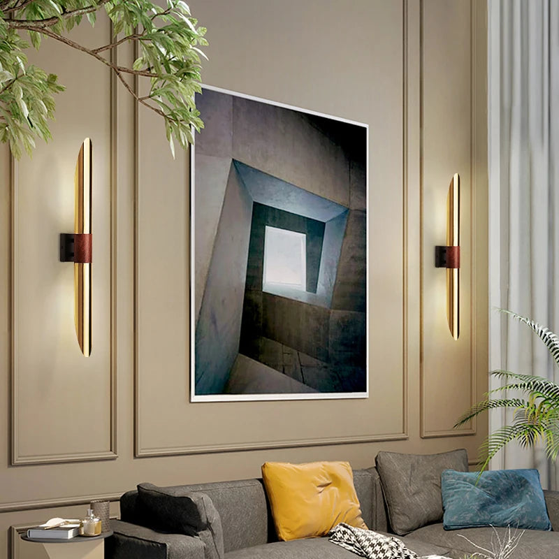 applique murale décorative en métal avec imitation bois - vue 5 sur 8