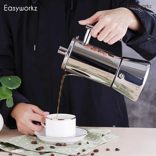 Cafetière italienne easyworkz diego inox induction compacte
