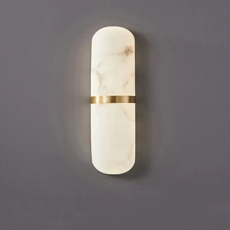 Semi-cylindre applique murale Led 18W Imitation marbre décor lampe de chevet salon salle à manger salle de bain porte couloir applique lumières