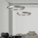 lustre moderne led circulaire design lampes suspendues décoratives