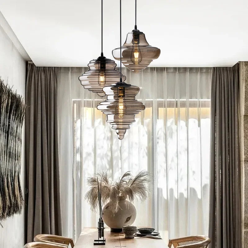 lampe suspendue en verre design moderne pour bars et cafés