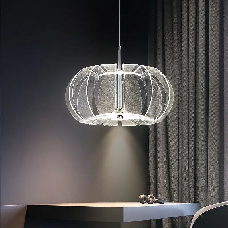 SANDYHA Art moderne rond acrylique lustres Lampara Techo Lampe Lustre Salon Abat-jour pour salle à manger Salon chambre lumières - vue 2 sur 7