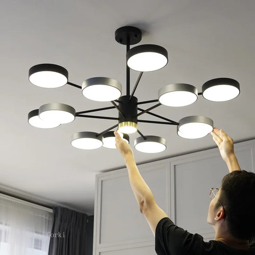 lustre moderne à leds pour intérieur décoratif maison