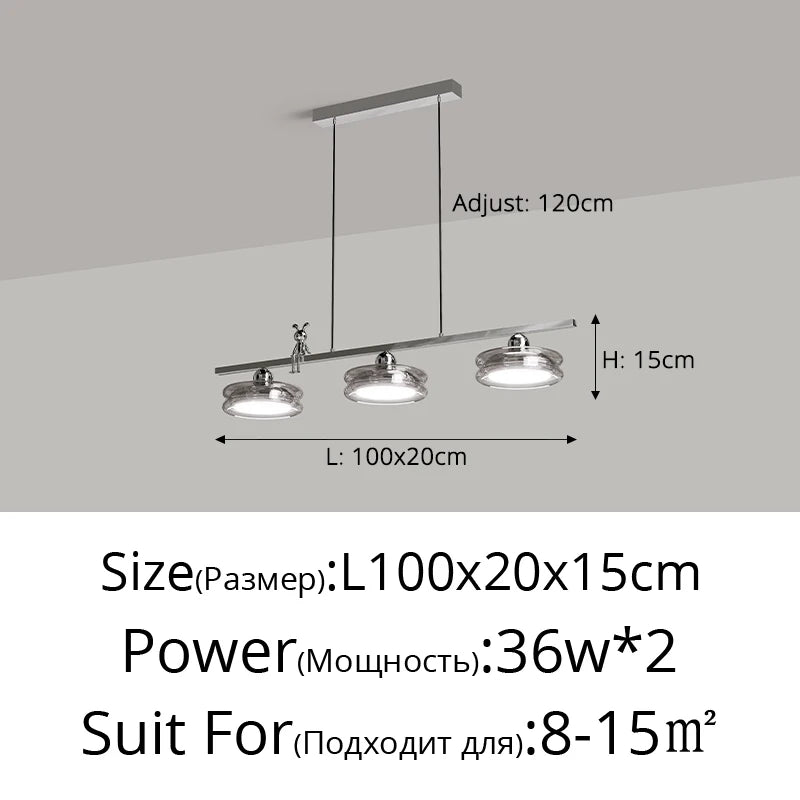 suspension minimaliste italienne pour éclairage intérieur moderne - vue 12 sur 14