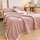 Plaid polaire douceur pour canapé chambre et voyage