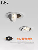 led spot encastré rond downlight cob plafonnier projecteurs ajustables