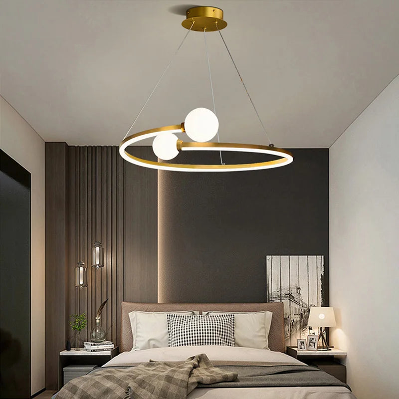 sandyha lustre moderne en anneau pour décoration intérieure