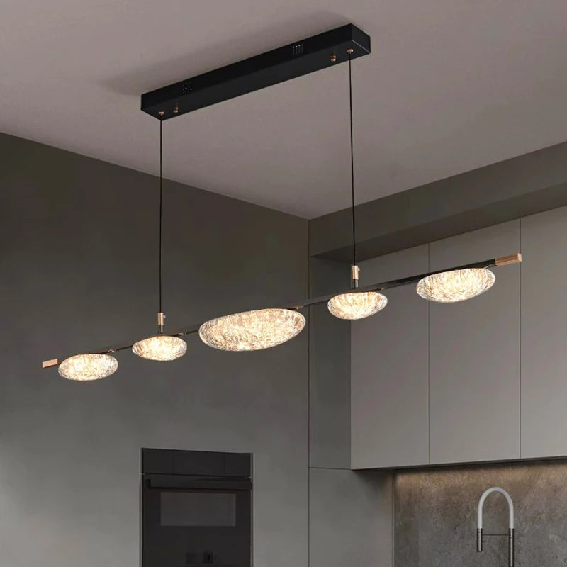 lustre led moderne design long - vue 4 sur 11