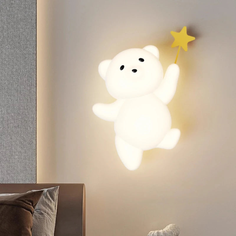 applique murale lapin radis LED pour chambre enfant - vue 5 sur 8