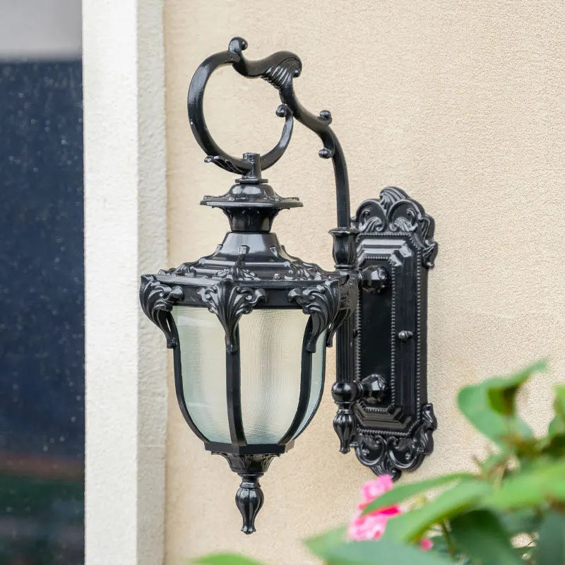 Applique rétro extérieur étanche lampe de balcon décoration allée lampe de jardin applique extérieure LED - vue 5 sur 8