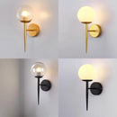 Applique murale boule de LED nordique appliques murales boule de verre nordique pour escaliers couloir chambre lampe de chevet E27 appliques murales d'intérieur lumières