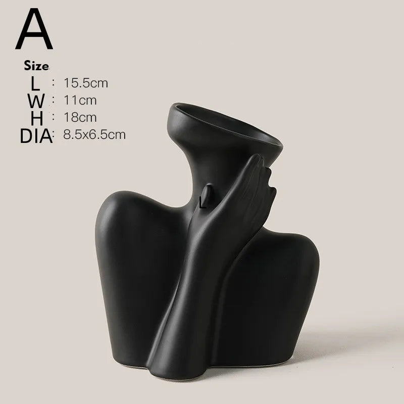 vase humain créatif en céramique pour décoration moderne - vue 10 sur 10
