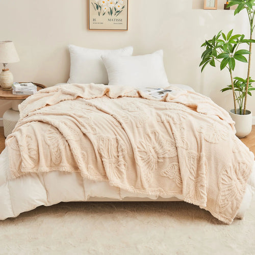 plaid sherpa jacquard motif carreaux doux salon chambre