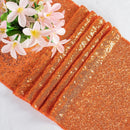 Chemin de table paillettes orange decoration fete mariage