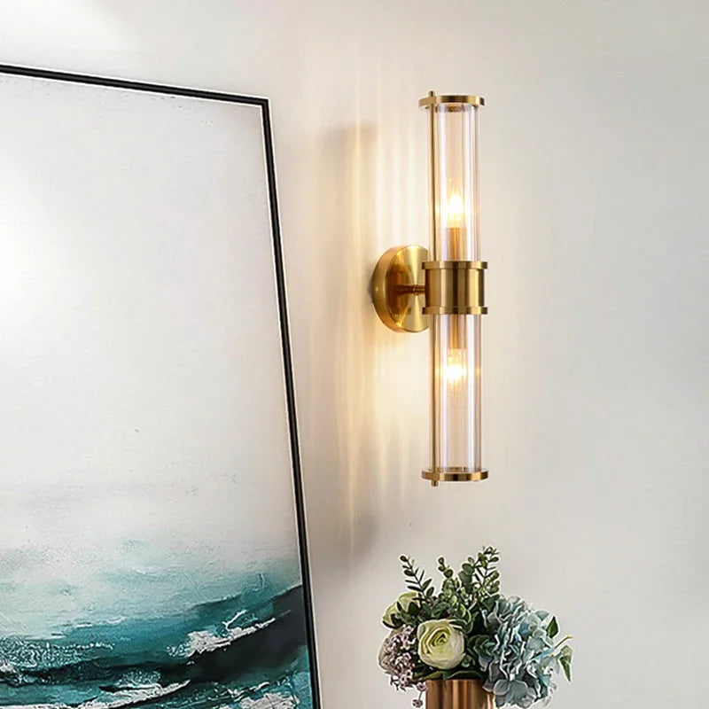 applique murale moderne luxe en cristal doré à led - vue 2 sur 8