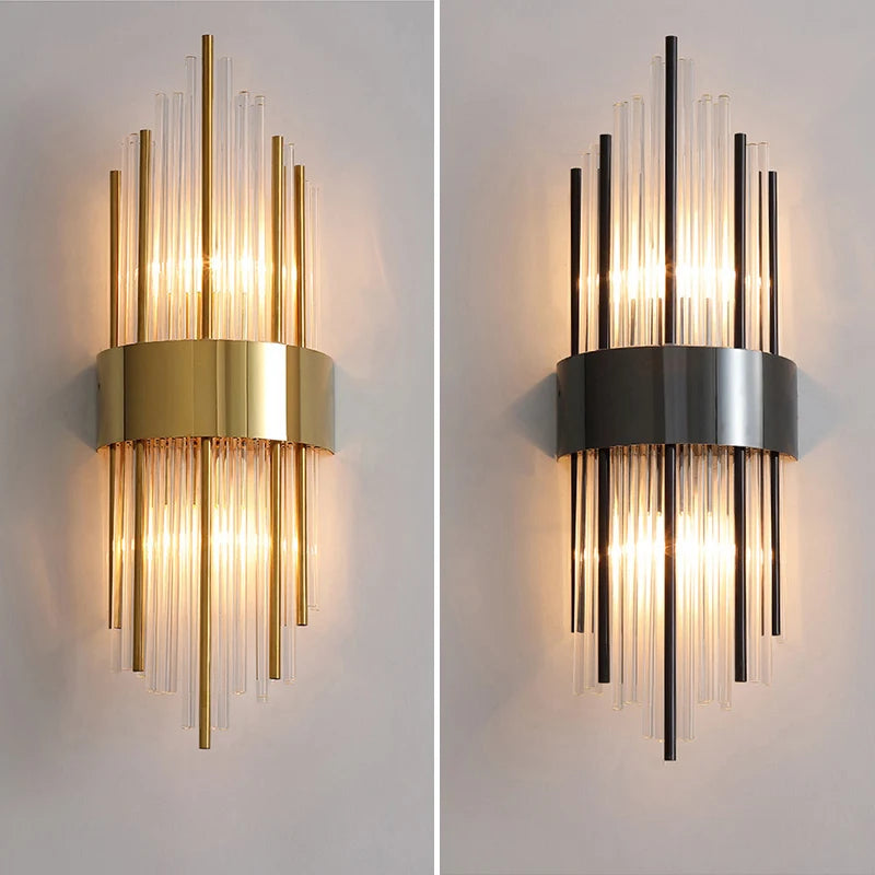 applique murale en cristal Luxe moderne LED or éclairage intérieur - vue 2 sur 15