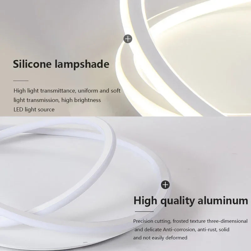 Plafonnier design moderne à leds pour intérieur de maison - vue 7 sur 8