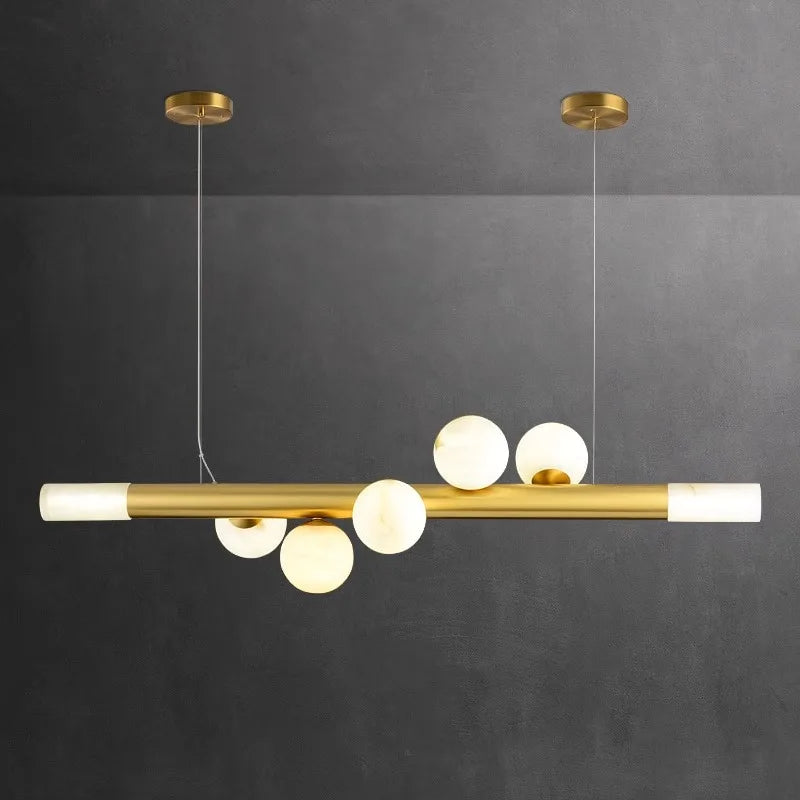 lustre luxueux en marbre véritable post-moderne pour bar - vue 3 sur 10