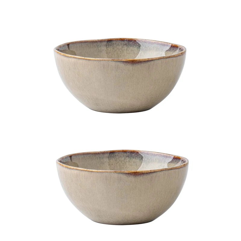 Bol salade céramique vintage bords irréguliers 14 cm - vue 8 sur 8